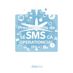 Cover design for a manual titled 'Procedimentos de Segurança Operacional (SMS) ENASA'