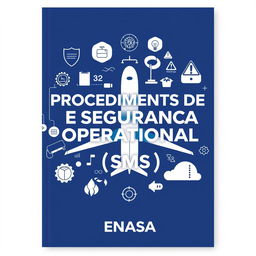 Cover design for a manual titled 'Procedimentos de Segurança Operacional (SMS) ENASA'