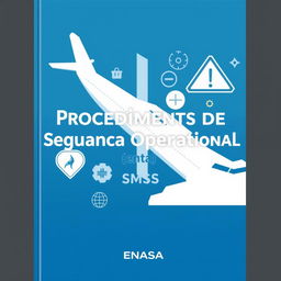 Cover design for a manual titled 'Procedimentos de Segurança Operacional (SMS) ENASA'
