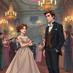 A beautifully illustrated scene depicting the story of a woman who marries for convenience