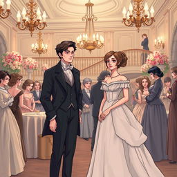 A beautifully illustrated scene depicting the story of a woman who marries for convenience