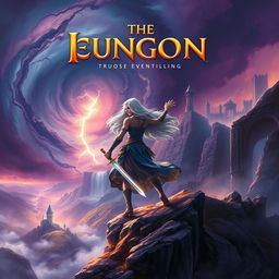 A striking movie poster featuring an epic fantasy scene