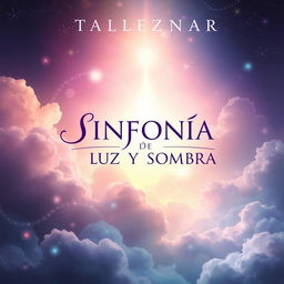 A visually stunning fantasy book cover featuring the title "SINFONÍA DE LUZ Y SOMBRA" in a graceful, artistic font