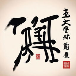 This is a high-quality image of the Chinese characters for 'Black Sheep' ('黑羊') written in bold, thick brush strokes