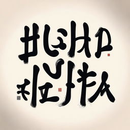 This is a high-quality image of the Chinese characters for 'Black Sheep' ('黑羊') written in bold, thick brush strokes