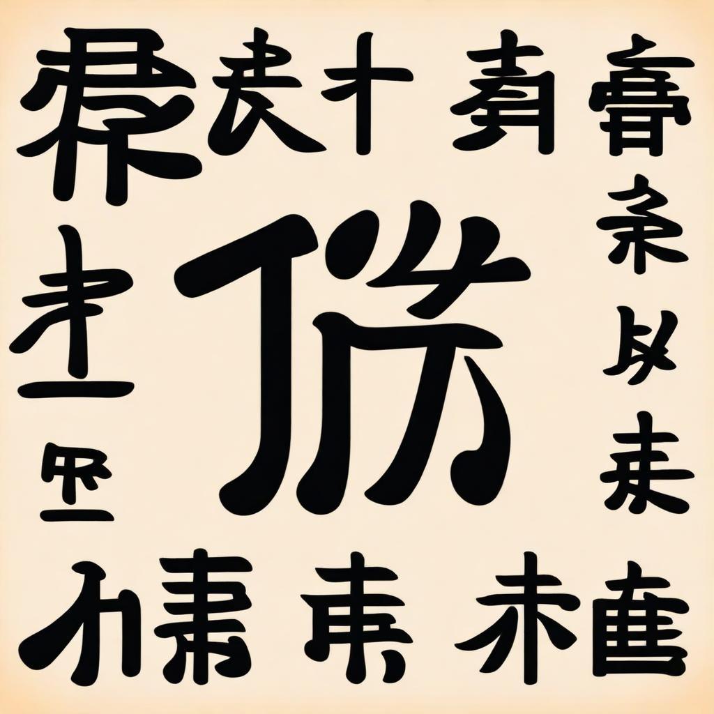 This is a high-quality image showcasing the Chinese characters for 'Black Sheep' ('黑羊') written in the style of clerical script (隶书)