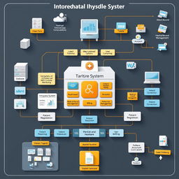 An intricate representation of an Information System tailored for a healthcare environment