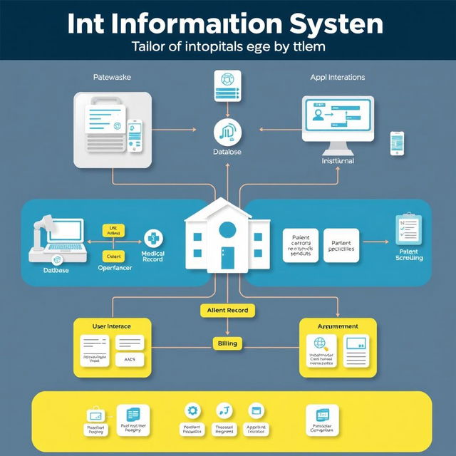 An intricate representation of an Information System tailored for a healthcare environment