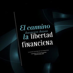 An elegant eBook cover featuring a sleek black background with celeste (light blue) accents