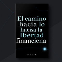 An elegant eBook cover featuring a sleek black background with celeste (light blue) accents