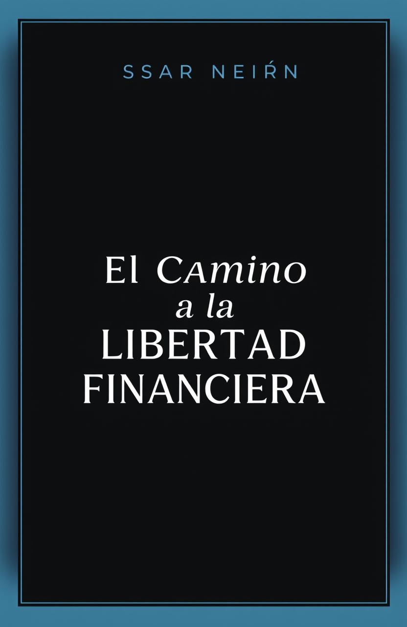 An elegant ebook cover featuring a harmonious blend of black and light blue colors