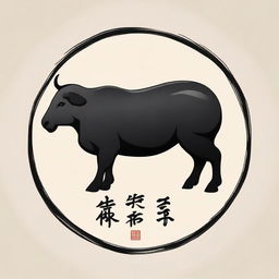 This is a high-quality image showcasing the Chinese characters for 'Black Sheep' ('黑羊') rendered in a traditional calligraphy style