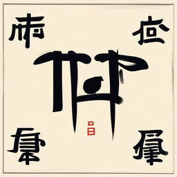 This is a high-quality image showcasing the Chinese characters for 'Black Sheep' ('黑羊') rendered in a traditional calligraphy style