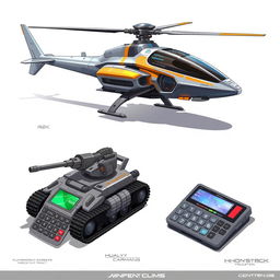 A collection of conceptual designs showcasing innovative inventions