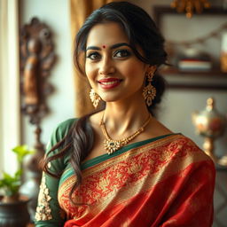 A striking portrait of Marathi actress Sneha Chavan, captured in a glamorous setting