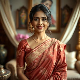 A striking portrait of Marathi actress Sneha Chavan, captured in a glamorous setting