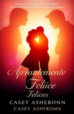 An evocative cover image capturing the duality of the relationship between Clara and Julián: at the center, two intertwined silhouettes in a warm embrace, surrounded by a backdrop of soft, bright colors symbolizing their connection