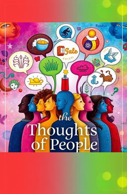 A visually captivating book cover that features the title 'In Which Show the Thoughts of People'