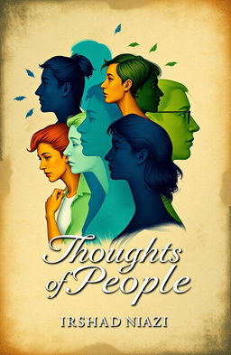 A captivating book cover design for 'Thoughts of People' written by IRSHAD NIAZI
