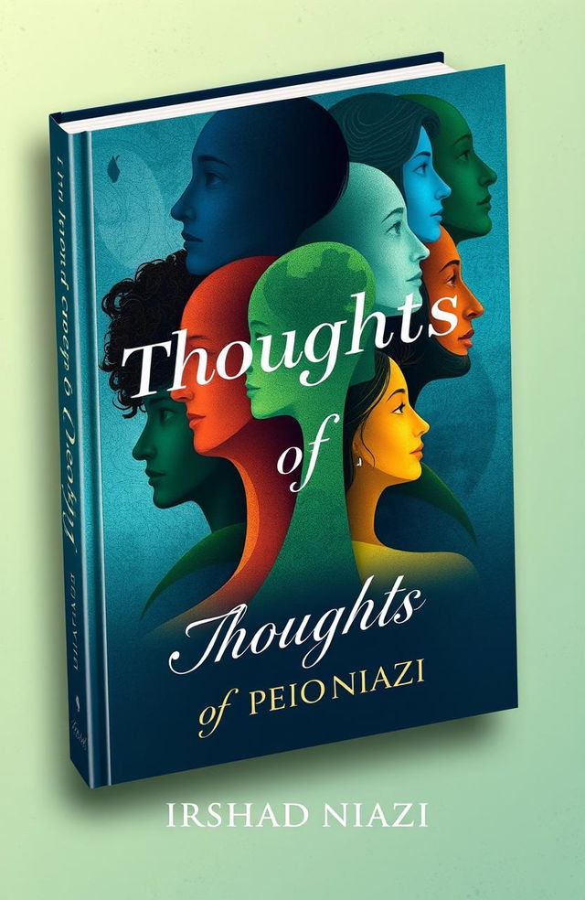 A captivating book cover design for 'Thoughts of People' written by IRSHAD NIAZI