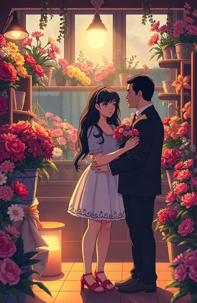 A romantic narrative depicting a love story between a tough mafia member and a delicate flower shop employee named Luna