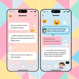 An interactive Instagram story format featuring a colorful, vibrant design that encourages viewers to engage with questions and answers