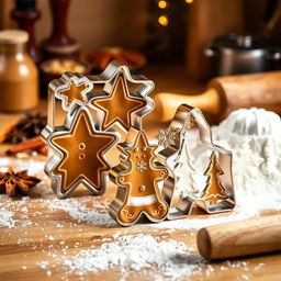 A beautifully decorated gingerbread cookie mold, intricately designed with festive patterns