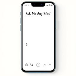 A blank mobile screen interface designed for Instagram stories, featuring a clean and minimalist aesthetic