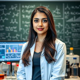 A portrait of a young woman named Bahareh Hosseini, a master’s student specializing in Toxicology