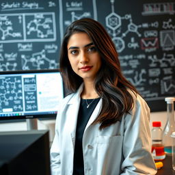 A portrait of a young woman named Bahareh Hosseini, a master’s student specializing in Toxicology