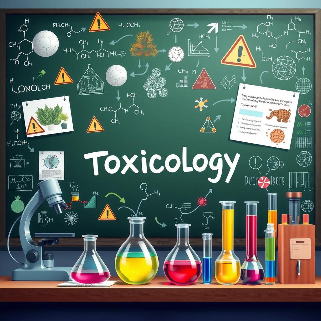 A visually engaging illustration representing the field of Toxicology