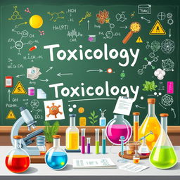 A visually engaging illustration representing the field of Toxicology