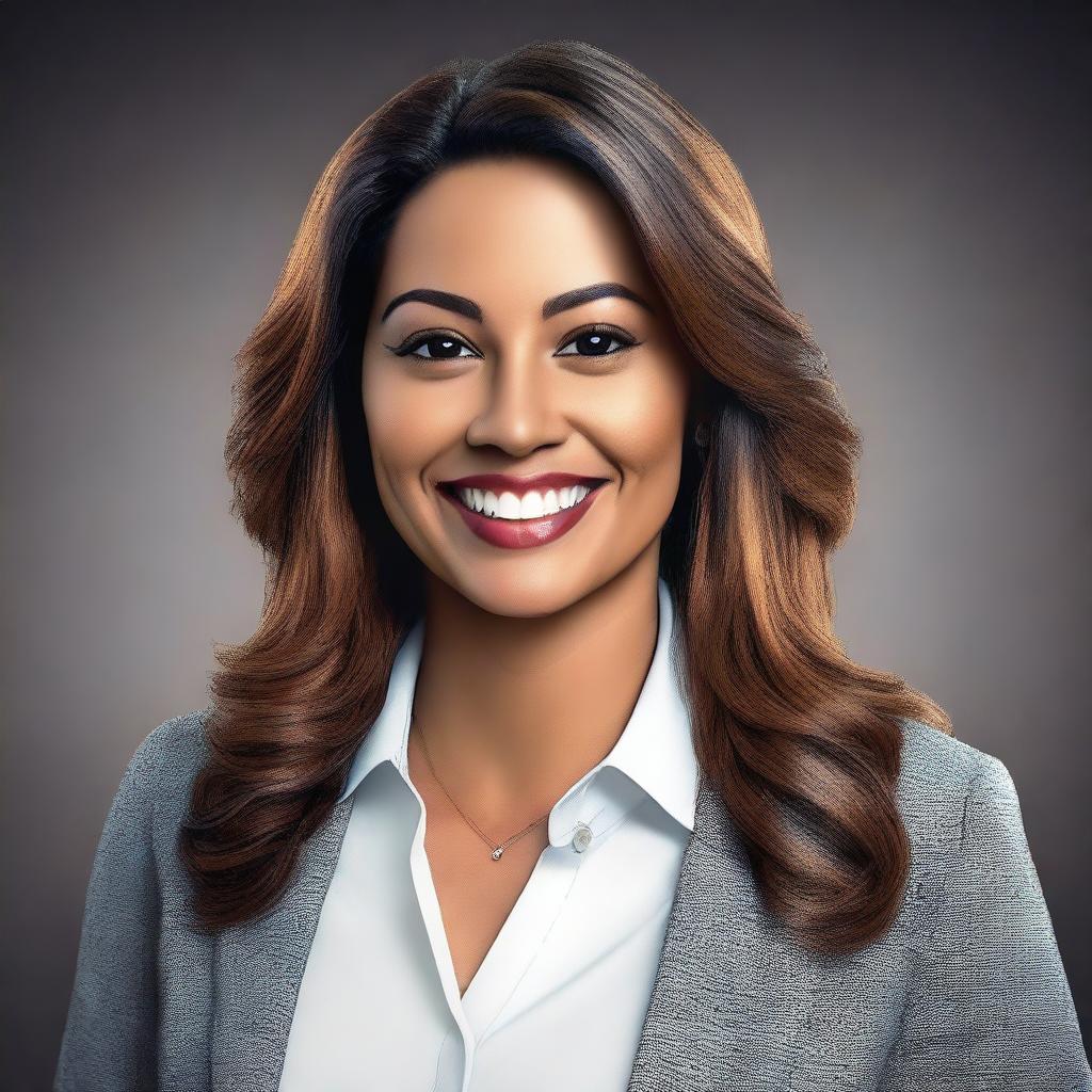 A professional digital portrait of a woman named Amber Ramirez