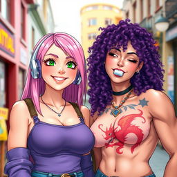 Two girls enjoying their time together