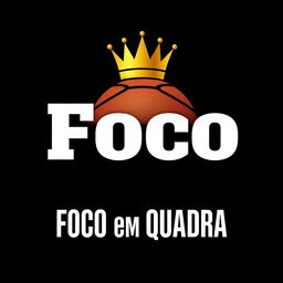 An engaging eBook cover design for basketball with the title 'Foco em Quadra' presented in bold, impactful typography without accents