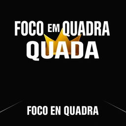An engaging eBook cover design for basketball with the title 'Foco em Quadra' presented in bold, impactful typography without accents