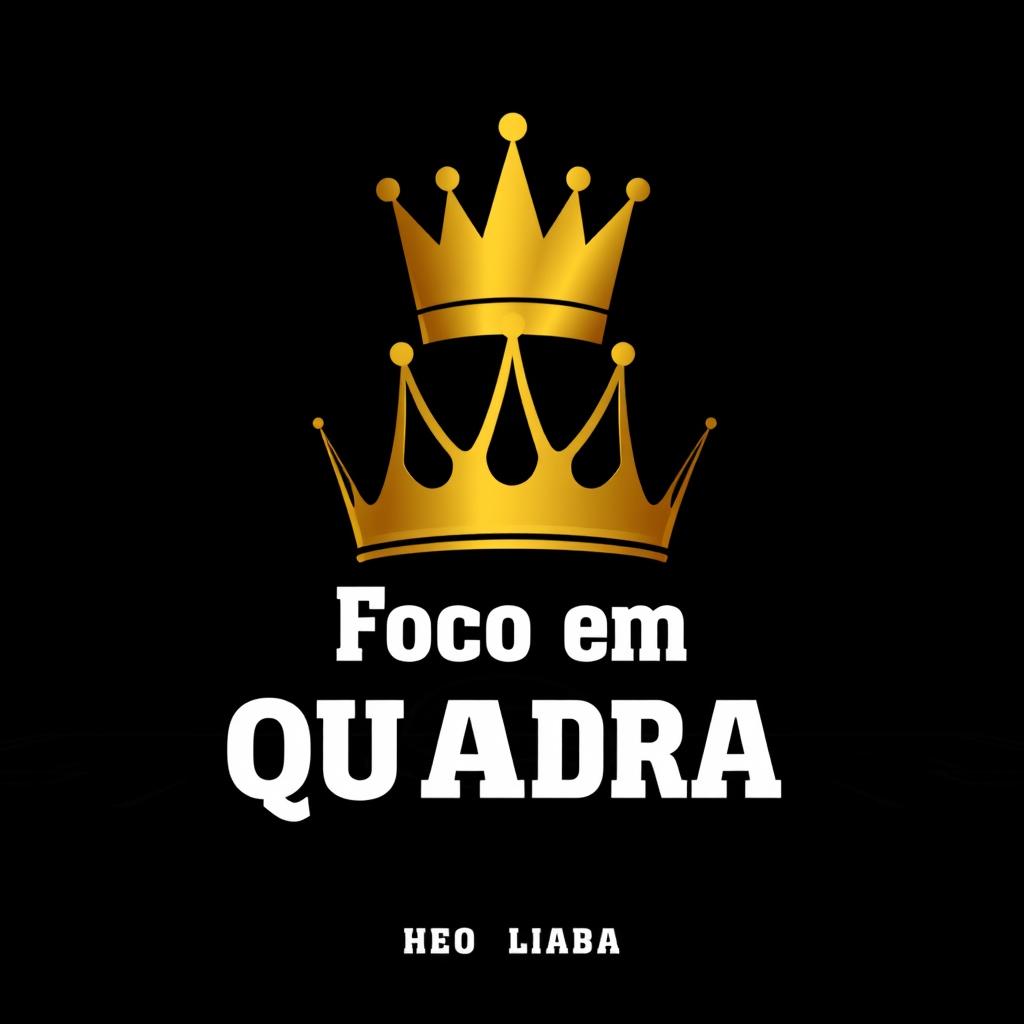 An engaging eBook cover design for basketball with the title 'Foco em Quadra' presented in bold, impactful typography without accents