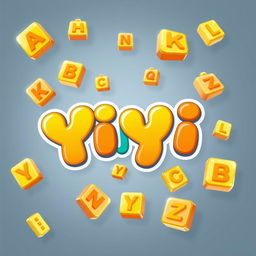 A typographical logo for 'YiYi' designed in a bold and playful style suitable for a 2D puzzle game