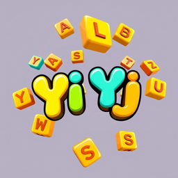 A typographical logo for 'YiYi' designed in a bold and playful style suitable for a 2D puzzle game