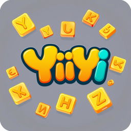 A typographical logo for 'YiYi' designed in a bold and playful style suitable for a 2D puzzle game