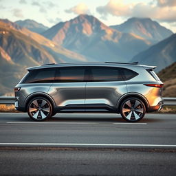 A highly realistic automotive design that embodies a modern travel vehicle