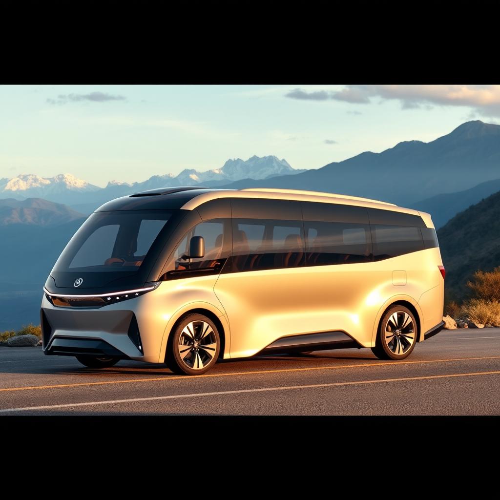 A highly realistic automotive design that embodies a modern travel vehicle