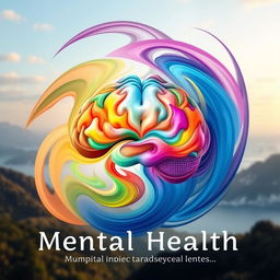 An abstract representation of mental health, featuring a colorful, swirling design that symbolizes emotions and thoughts