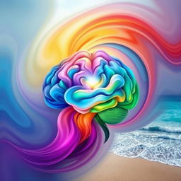 An abstract representation of mental health, featuring a colorful, swirling design that symbolizes emotions and thoughts