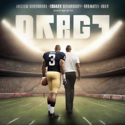 A high quality digital art movie poster for a football film titled "Underdog Victory