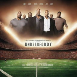 A high quality digital art movie poster for a football film titled "Underdog Victory