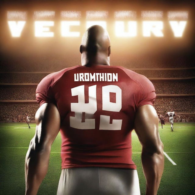 A high quality digital art movie poster for a football film titled "Underdog Victory