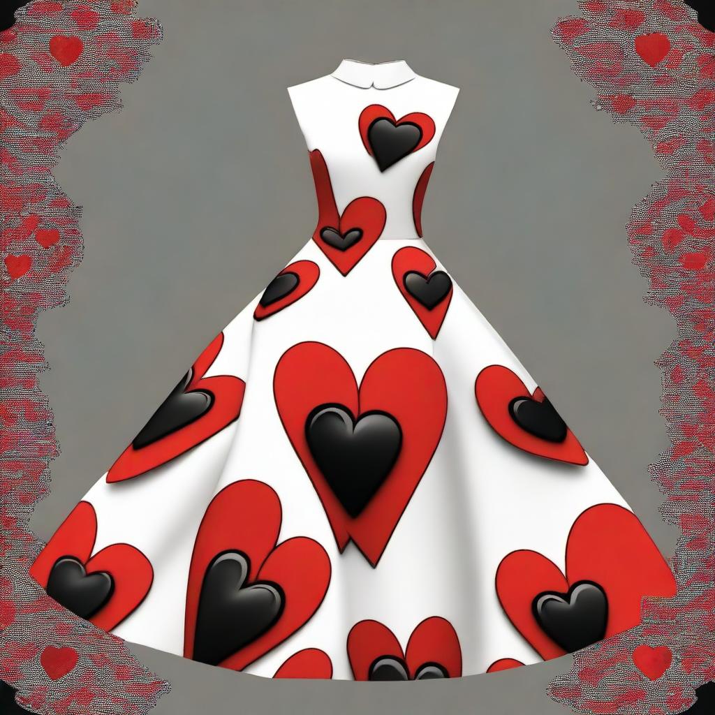 This is a digital art image of a unique and fashionable sleeveless dress