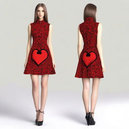 Presented is a digital art image of a unique and fashionable mini dress