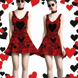 Presented is a digital art image of a unique and fashionable mini dress